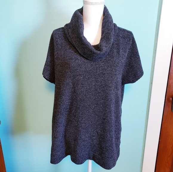 LOFT Knit Short Sleeves Soft Cowl Neck Sweater - Picture 1 of 6